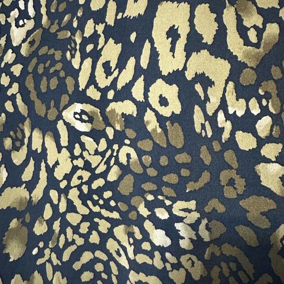 Chico's Size 2 Green Blue Leopard Print
Animal Print Tie Blouse - Picture 2 of 3